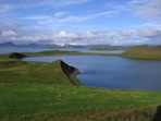 Rybník Stakhólstjörn u jezera Mývatn