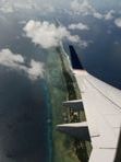 Pohled na atol Majuro, piltme na Marshallovy ostrovy