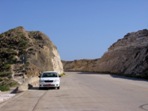 Silnice vedouc skrz hory, pejezd Mughsail ==> Sarfait, region Dhofar