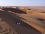 Projka psenmi dunami Wahiba Sands, region Sharqiya