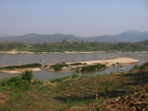 Řeka Mekong a výhled na Laos