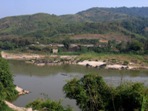 Řeka Mekong a výhled na Laos